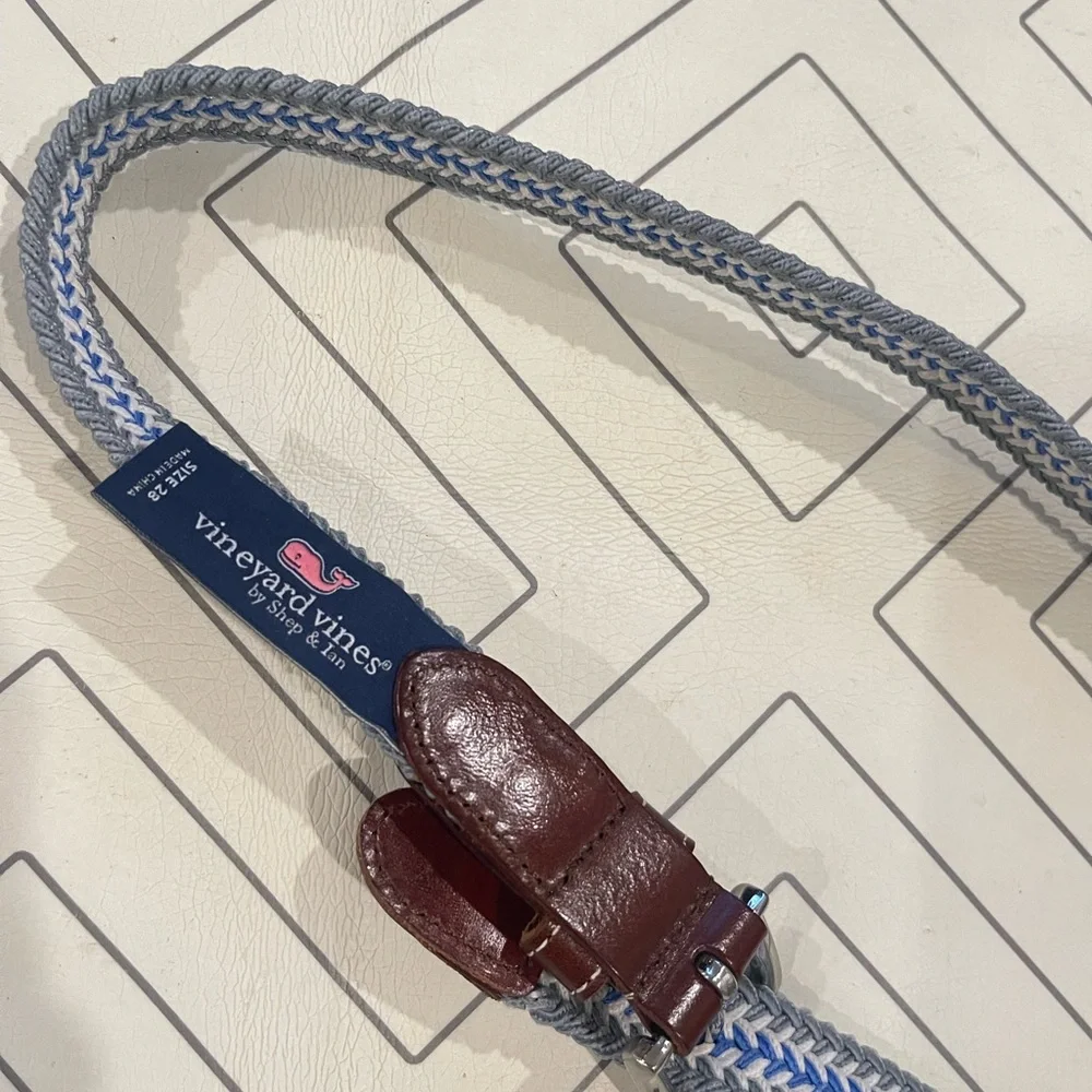 Vineyard Vines Woven Leather Belt